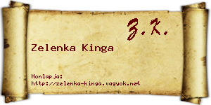 Zelenka Kinga névjegykártya