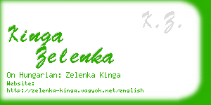 kinga zelenka business card